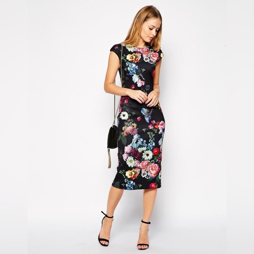 Ted Baker London Floral Sheath Dress, Size 2
